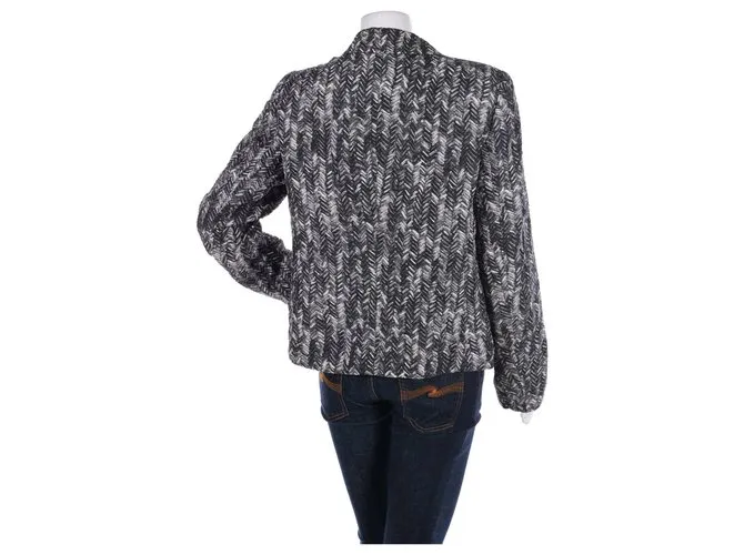 Escada Chaquetas Blanco Gris 